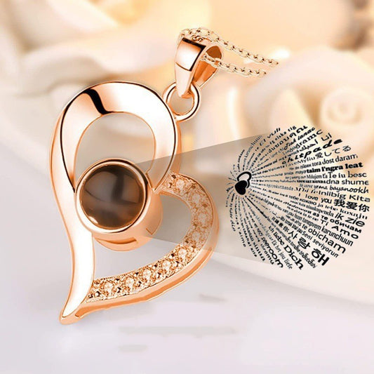 UrbanAzhagi™ 100 Languages I Love You Projection Necklace